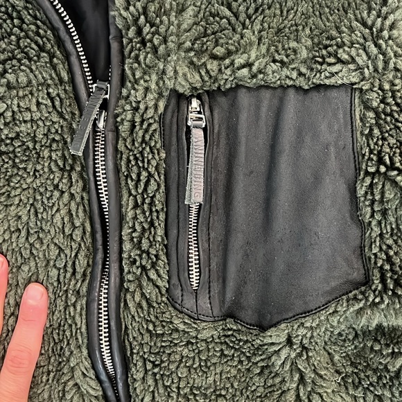 Anine bing Ryder faux fur jacket green - Picture 5 of 10